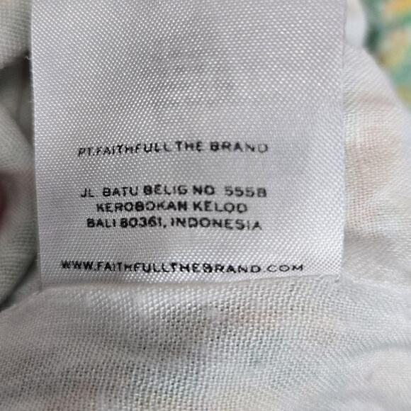 Faithfull The Brand Prairie Dress Sz M Green Yellow Floral Smocked Cottage Fairy - Picture 7 of 12